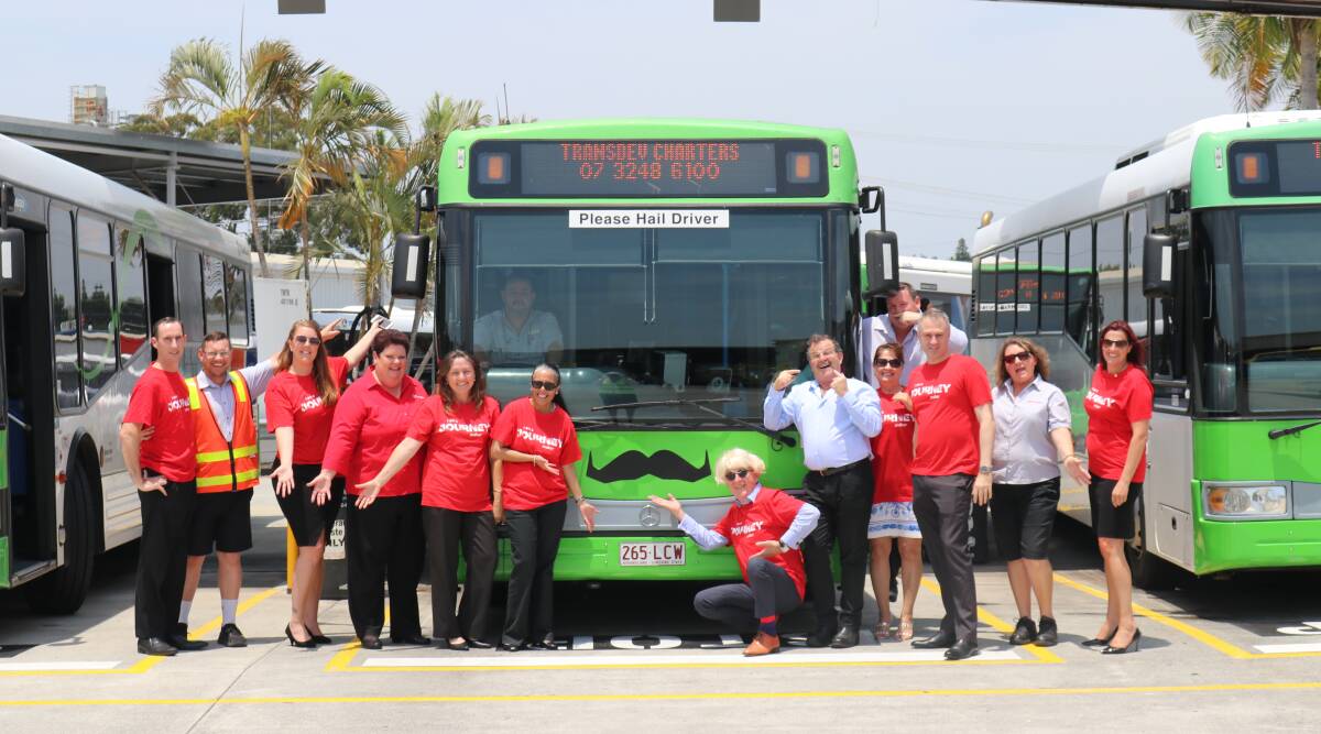 GREAT TASH: Transport company Transdev have put moustaches on 50 buses to raise awareness about men's health issues. Photo: Supplied