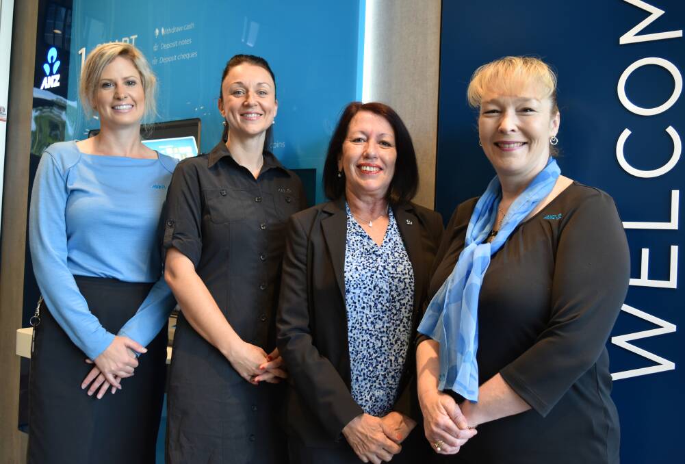 NEW DIGS: Cleveland ANZ branch manager Erin Cunningham with banking consultants Mellita, Grace and Nichola. Absent is banking consultant Tania. Photo: Hannah Baker