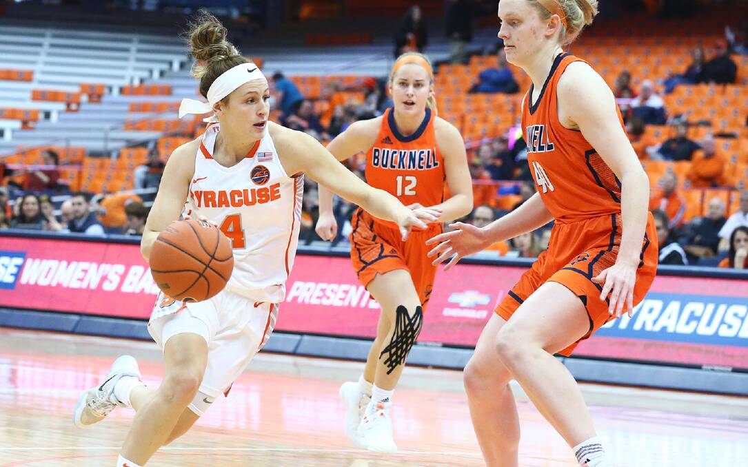 ATHLETIC: Former Redlands sporting star Tiana Mangakahia, 23, is studying at New York's Syracuse University on a basketball scholarship. Photo: Supplied