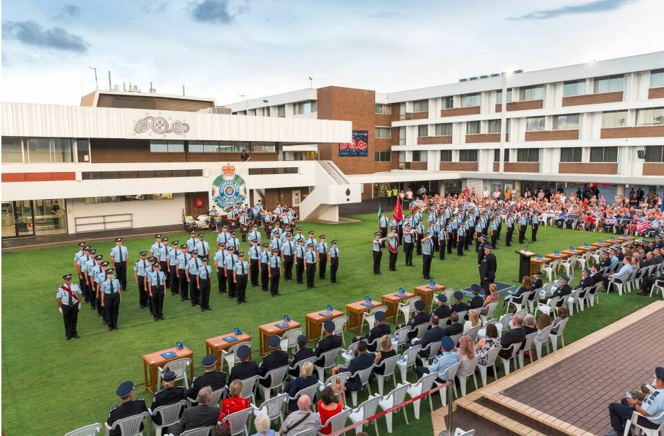 CONSTABLES: Recruits are inducted into the Queensland Police Service at Oxley's Queensland Police Academy. Photo: Queensland Police Service