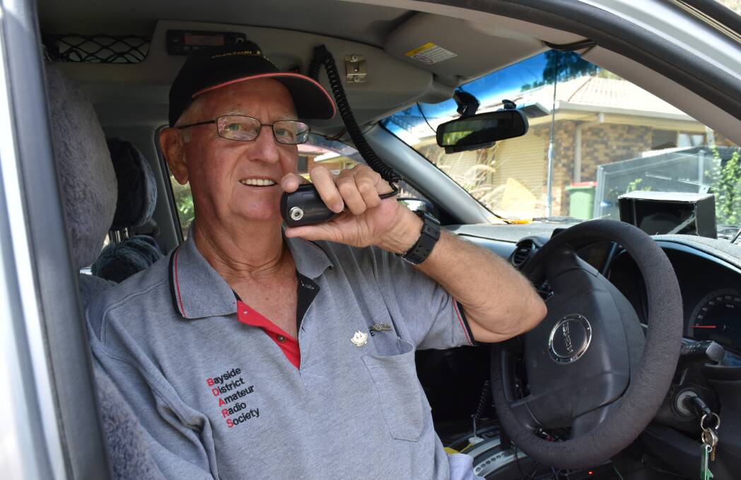 PRACTICAL: Longtime club member Eddie Tomes uses his radio to talk with others when on outback four-wheel-driving adventures. Photo: Hannah Baker