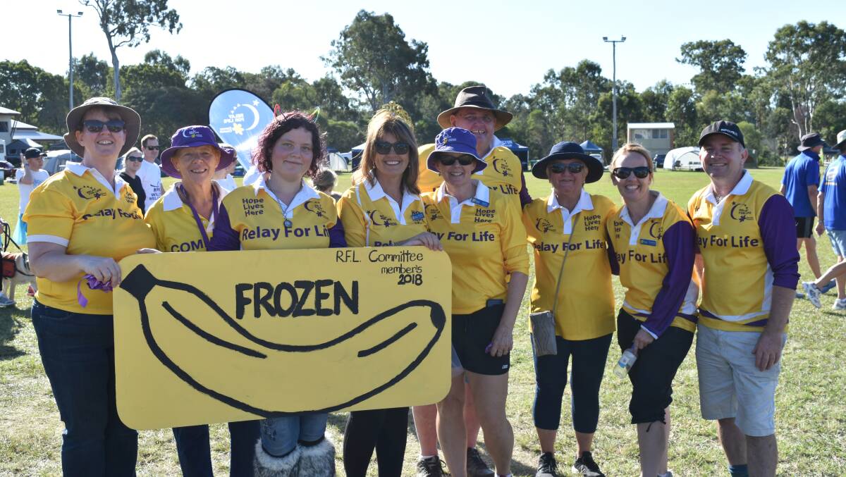 TEAM SPIRIT: The Frozen Banana team at last year's Relay for Life at Redland Showgrounds.