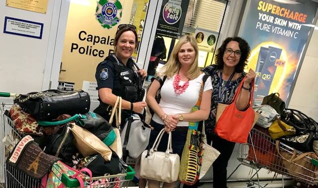 COMMUNITY SPIRIT: Constable Sharyn McAnulty with Peta Quinlan and Capalaba Police Beat administration officer Pauline Dunn. Photo: Queensland Police Service