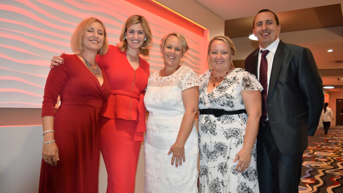 Redlands Centre for Women's Lisa Nardone, with Minister Shannon Fentiman, founder Katrina Beutel, Tatia Power and Capalaba MP Don Brown.