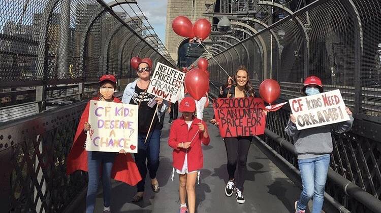The march to Vertex Pharmaceuticals' office in Sydney. Photo: Supplied