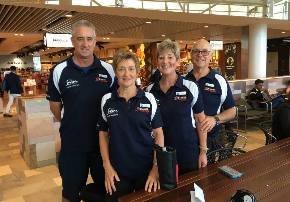 TEACHING TEAM: The team travelled to Thailand to help teachers and volunteers become qualified swim instructors. Photo: Supplied 
