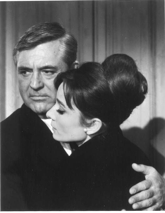 Cary Grant and Audrey Hepburn in Charade. Picture: Supplied