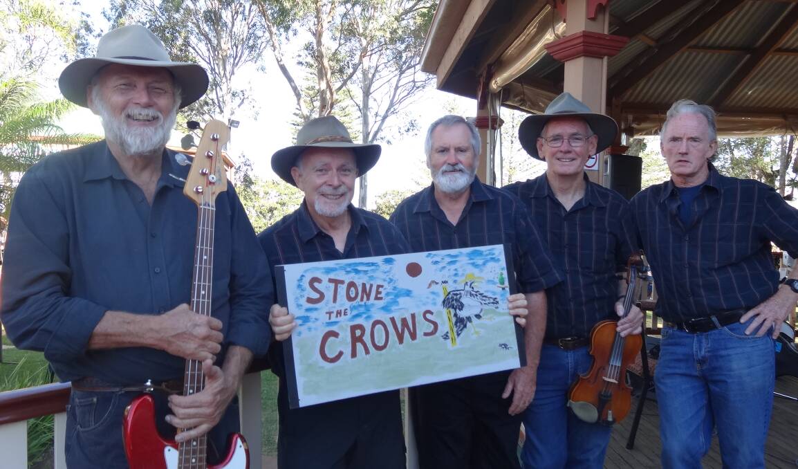 AUSTRALIA: Stone the Crows Tom Steginga, Bill Turner, Fred Hudson, Allen McMonagle and Neil Wills comes to the Grand View from 11.30am on January 26.