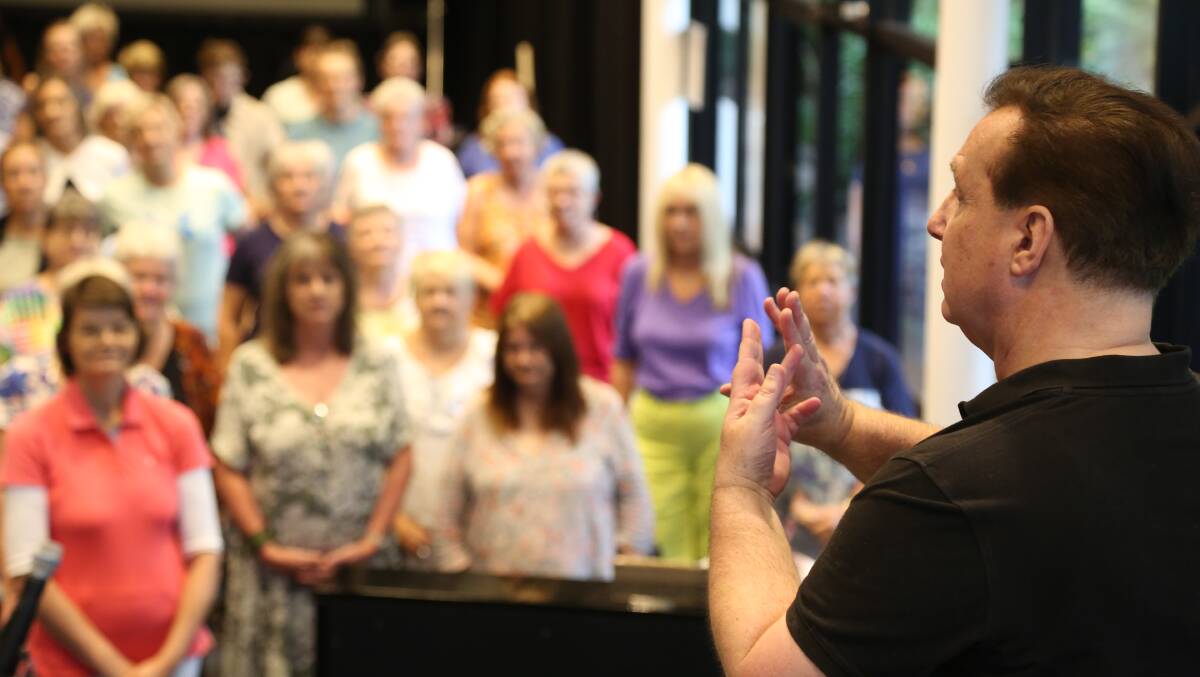 Jonathon Welch with the Redland Rock choir, performing on April 1.