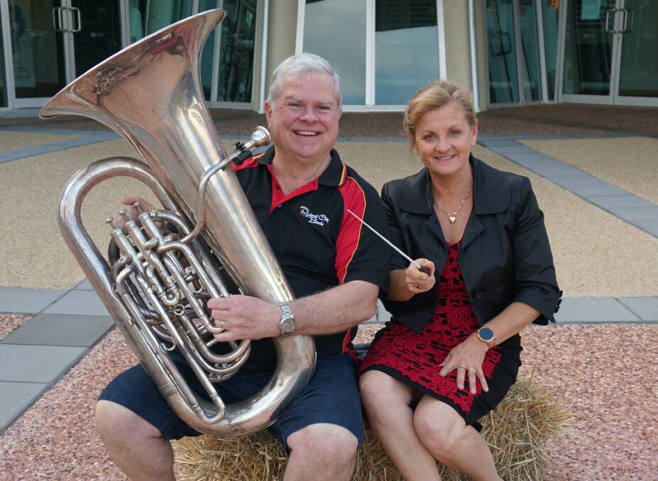 CONCERT: Redland City Mayor Karen Williams met with Redland City Band conductor Peter Francis at RPAC ahead of the drought relief concert. 

