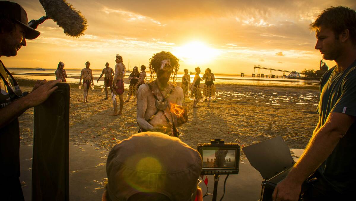 REFRACTION:Joshua Walker and the Yulu Burri Ba Dancers filming for award winning film ReFraction Photo: Hing Ang

