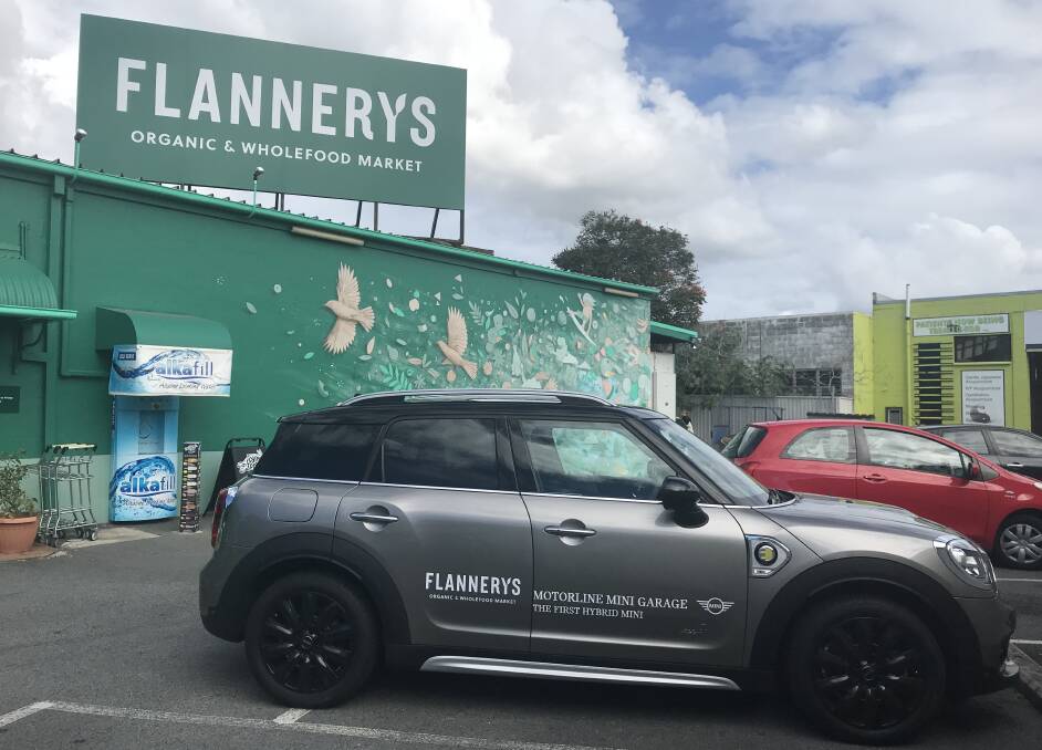 HYBRID: This Mini Cooper SE Countryman All4 Plug-in hybrid attracted interest when it was parked outside Flannerys at Victoria Point for a week.