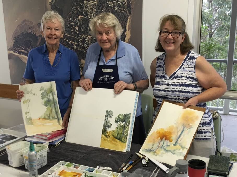 ARTISTS: Gillian Rich, Hilary Wakeling and Beryl Home are long standing members of the Coochie art group.