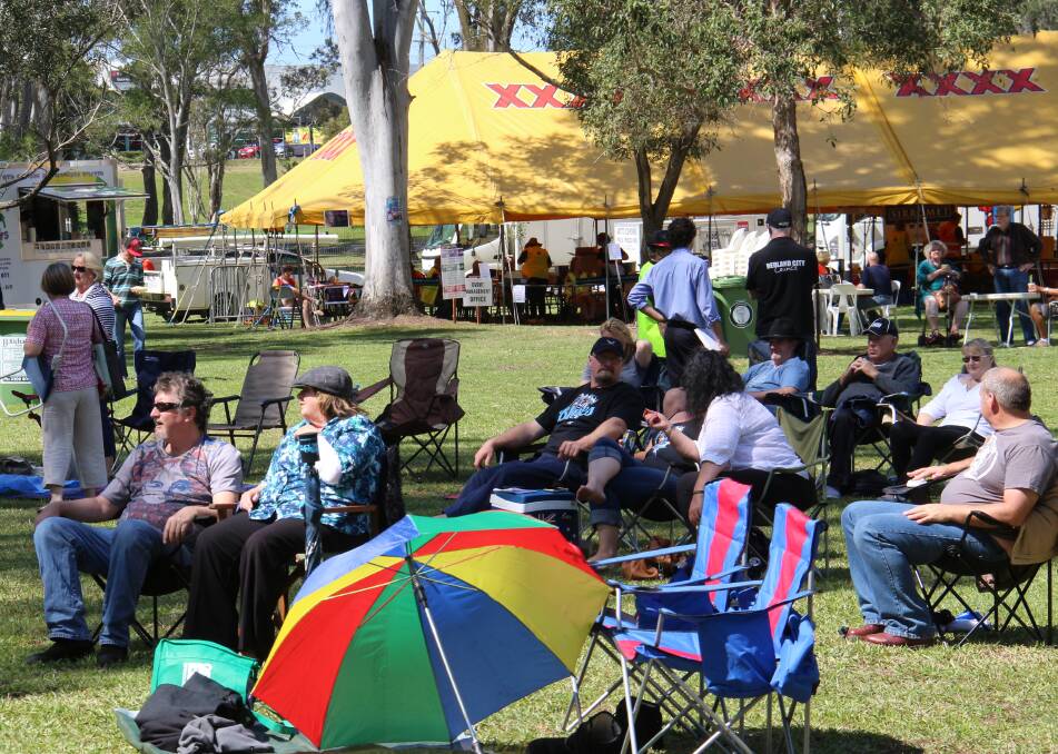 BLUES: Patrons relax and enjoy a free community day at the Bayside Blues festival. The next event will be on March 9.