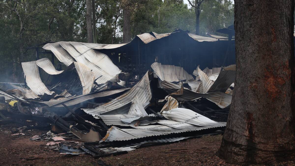 GUTTED: The Cleveland scout hall at Ormiston was gutted by fire in March. It was home to Rotary Bookfest which will still be held at the site under canvas with funds raised to support the rebuilding.