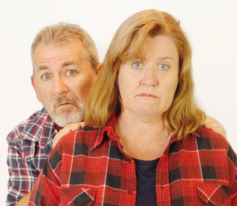 NUTS: Coping with a husband who's "nuts" is Libby Harrison as Barbara and Andrew McArthur as Jack in My Husband's Nuts, coming to Birkdale from July 19.