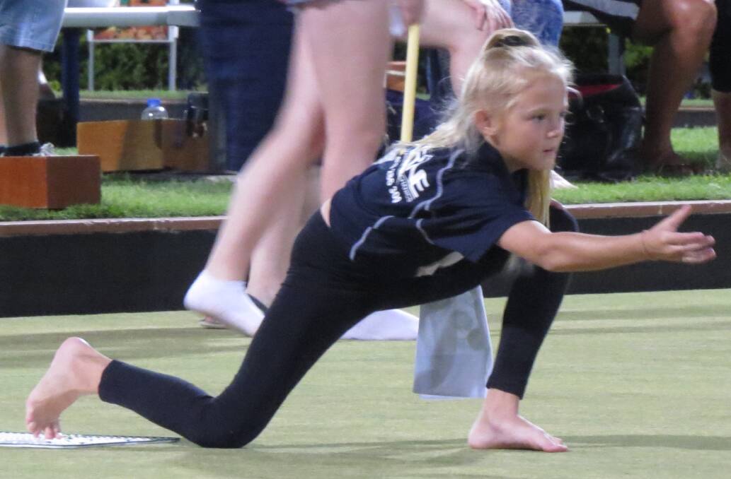 BOWLS: Syarra Blain, 11,  shows her prowess on the bowls green as a team member of the winning community team.