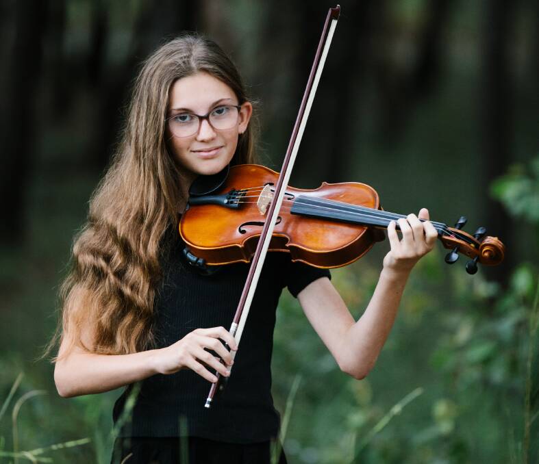 VIOLINIST: Myah Williams is among a number of local young musicians to join with DeepBlue at RPAC performing Song of the Earth on May 21 and 22. Photo: Rebecca Williams Photography