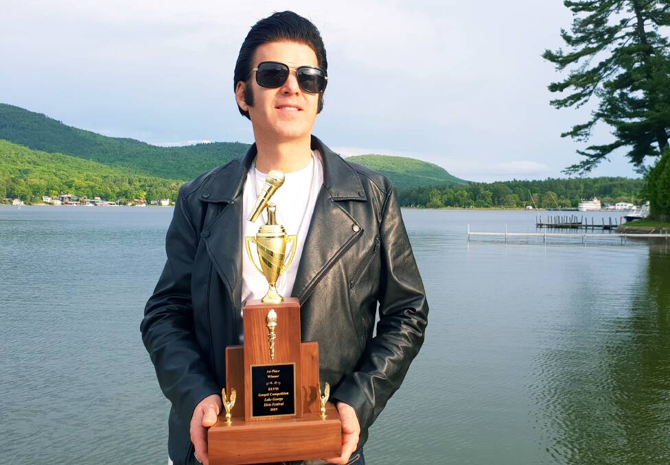ELVIS: Elvis tribute artist Gabe Phoenix of Karragarra Island wins presigious international Elvis competition.