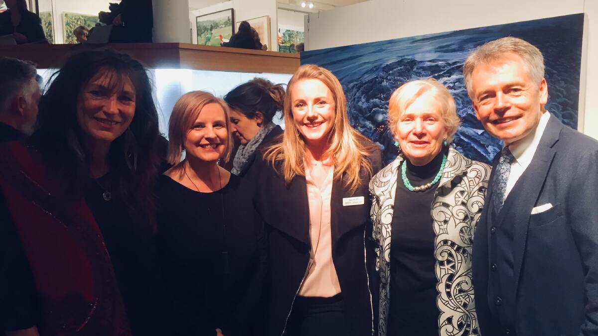 STANTHORPE: Director of Stanthorpe Regional Art Gallery Mary Findlay, Dr Kyla MacFarlane of The University of Melbourne, artist Siân Eloise Medill, QAGOMA Board of Trustees Gina Fairfax and  Art Gallery Society of NSW's Ron Ramsey at the Stanthorpe awards.