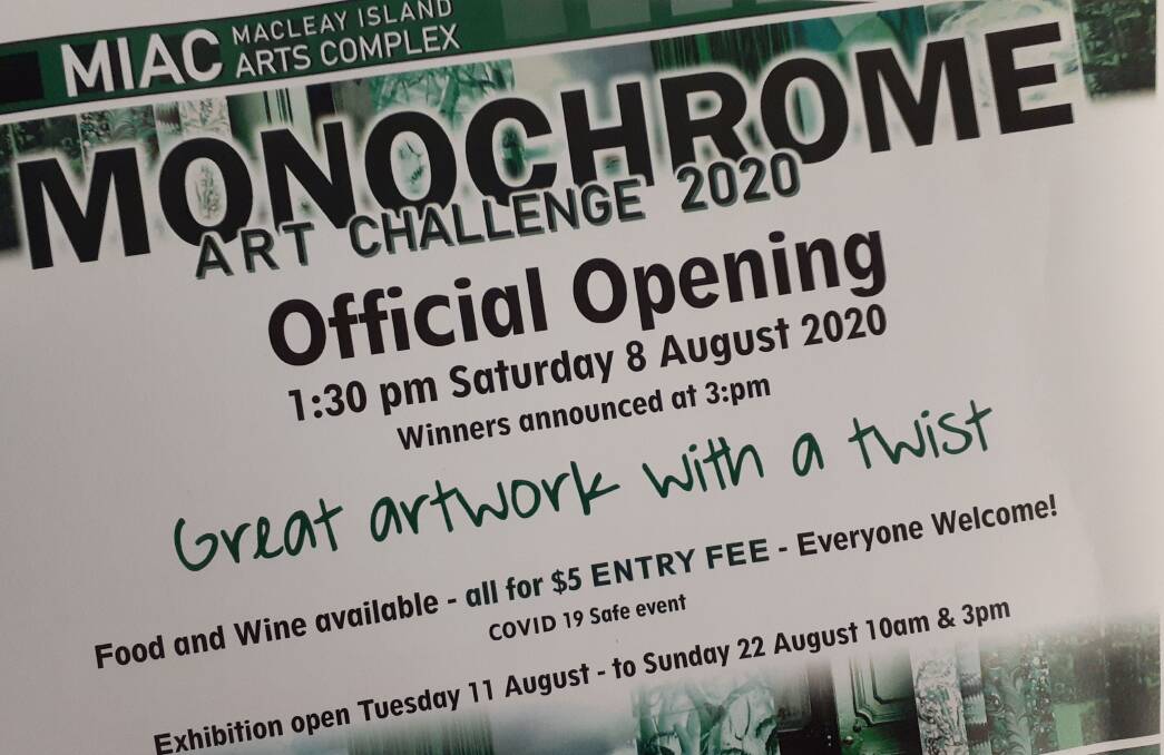 MONOCHROME: The Monochrome challenge opens at the Macleay island Arts Complex on August 8 with winners announced at 3pm.