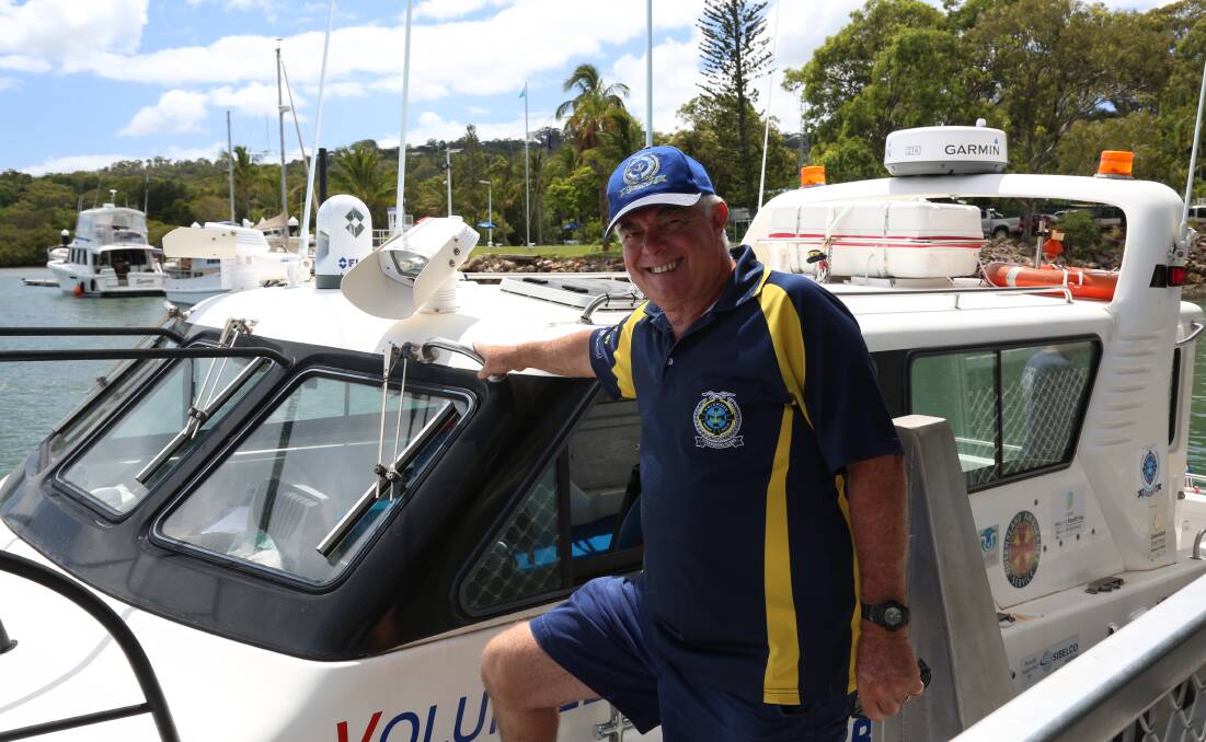 VESSEL: President of VMR North Stradbroke Island Gordon McInnes is keen to upgrade this 18-year-old Noosa cat for a more modern rigid inflateable craft.