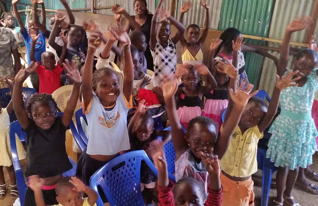 HAPPY FACES: Forty children will receive an education thanks to the building of two classrooms in Kenya.
