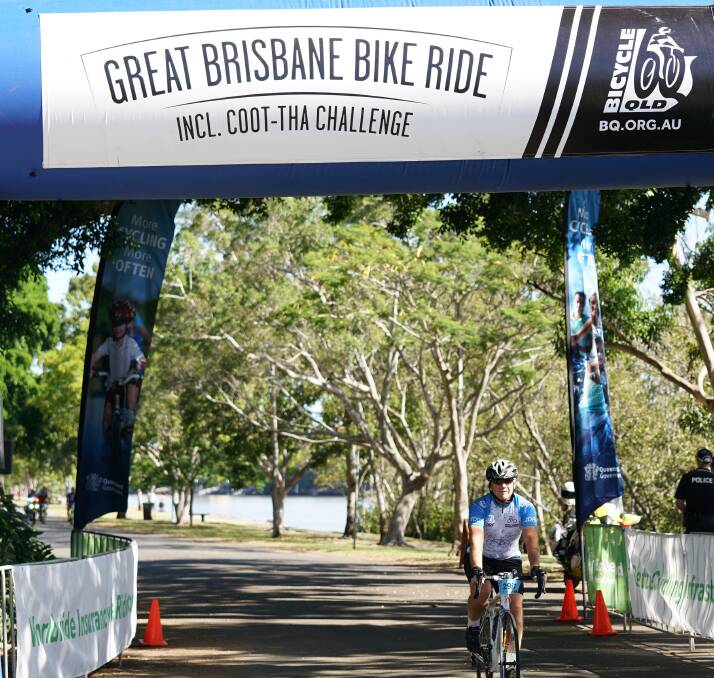 DECADE: Russell Southall of Birkdale will cycle up 10 years in the Great Brisbane Bike Ride on April 29.