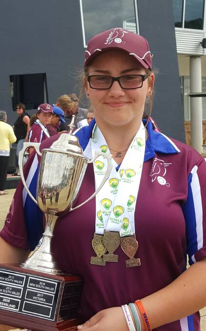 CHAMPION: Zayah Morgan of Russell Island is a national bowls champion