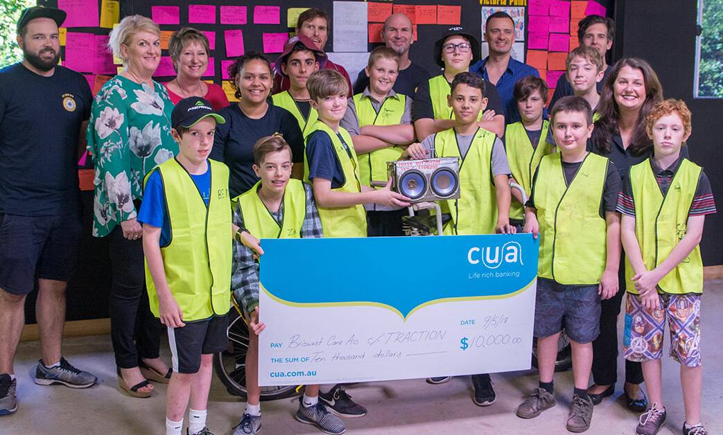 TRACTION: Participants in the TRACTION program recently received a CUA Capalaba funding grant of $10,000 at its Alexandra Hills workshop.