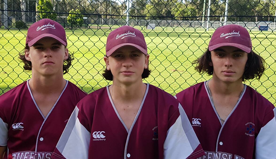 SOFTBALL: Kynan Molander, Caleb Vandergriendt and Byron Humble have made the 2018 Australian U17 Boys’ softball squad.


