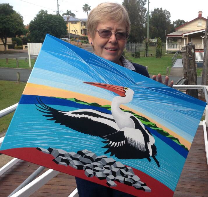 EXHIBITION: Artist May Sheppard with one of her works to be hung as part of a winter exhibition at RPAC from July 19.