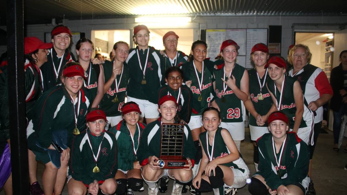 VICTORY: Redland Softball Association’s U15 Girls team has claimed victory at the 2018 U15 Girls’ State Softball Championships.