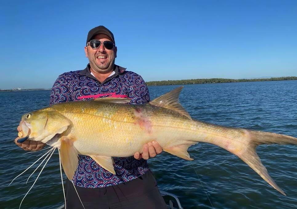 SUPER: Joe Conti landed a quality threadfin from the Brisbane River. The Brisbane has been producing some great catches. Picture: SUPPLIED