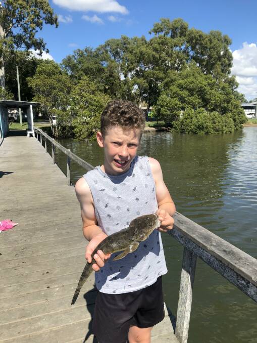 BEAUTY: Levi Groth happy with a flathead he caught off Donnybrook jetty.