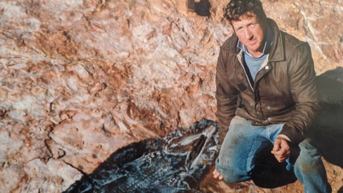 Bruce Loomes in 1993 at the original dig site. PHOTO: Supplied.