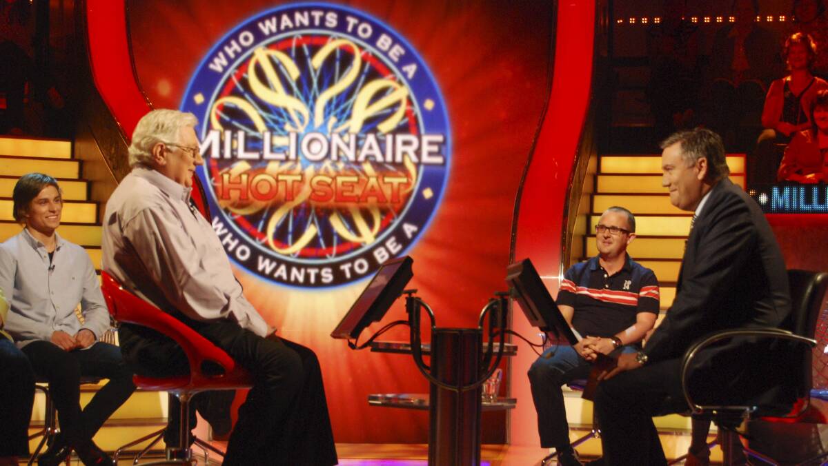 Kevin Short, 64 from Edgeworth, attempts a million-dollar question on Millionaire Hot Seat. Picture file
