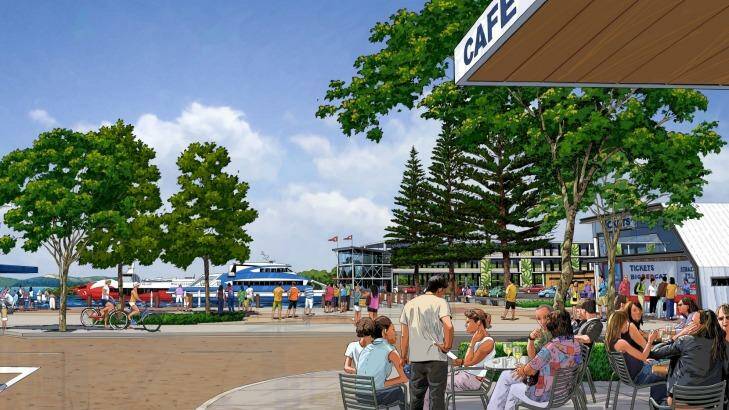 Cleveland's Toondah Harbour is set to get a new ferry terminal, apartments, and waterfront shopping. Photo: Toondah Harbour artists impressio