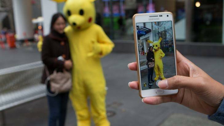 Scavenger hunt: Pokemon Go's augmented reality allows players to locate and collect fictional creatures in the real world. Photo: Jason South