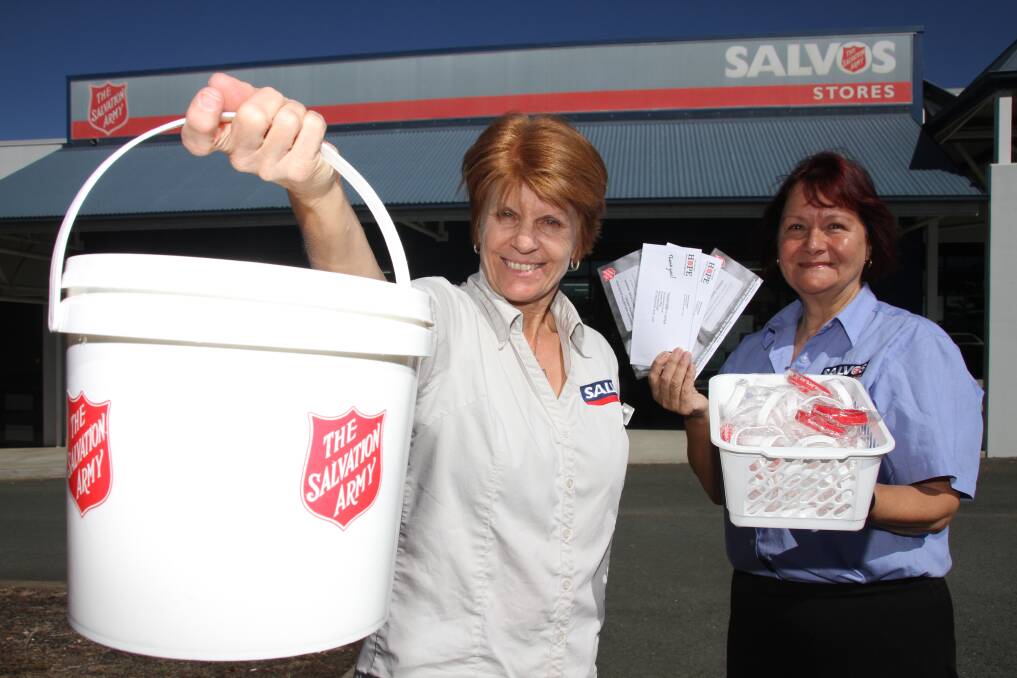 Cleveland Salvos manager Narelle Pacey and assistant manager Linda Coady are hoping to sell lots of cakes to support the Red Shield Appeal. 
 Photo by Chris McCormack