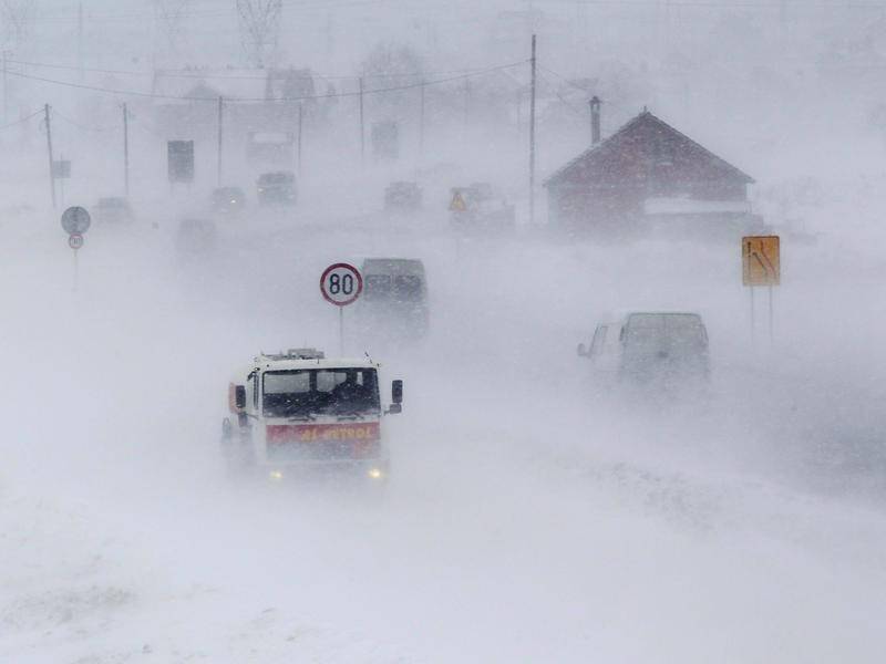 A bus has skidded off a road amid wintry weather in southern Serbia, killing three people.