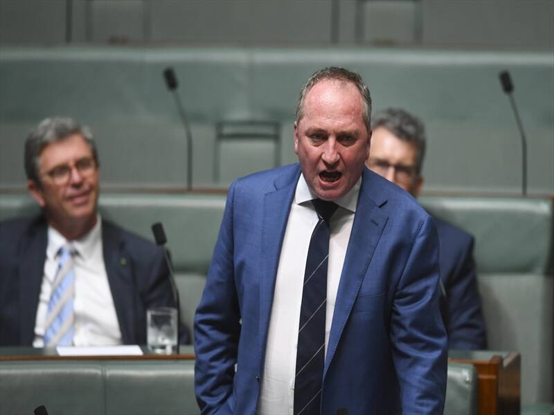 'I know you miss me. I know you want me back,' Barnaby Joyce said in question time.