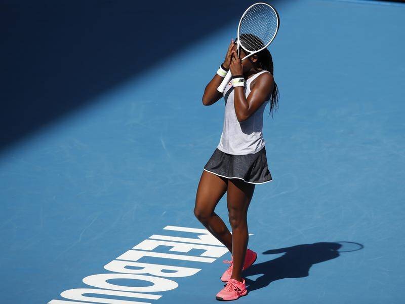 Sofia Kenin has ended the Australian Open run of Coco Gauff (above) in the fourth round.