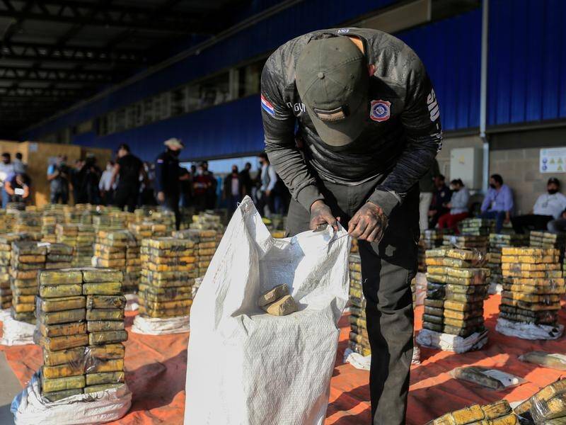 Packages of cocaine seized by police in Paraguay were hidden in a shipment of coal.