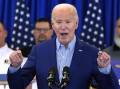 US President Joe Biden says he plans to debate Donald Trump at some point in the campaign. (AP PHOTO)