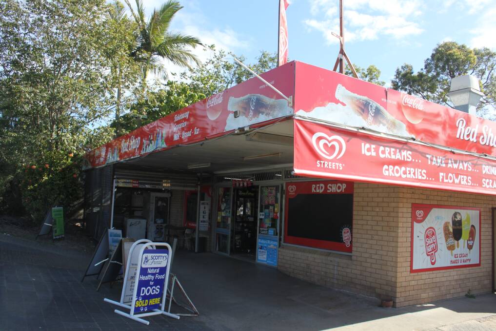 An armed robber stole the cash register from The Red Shop on Sunday. Photo by Stephen Jeffery.