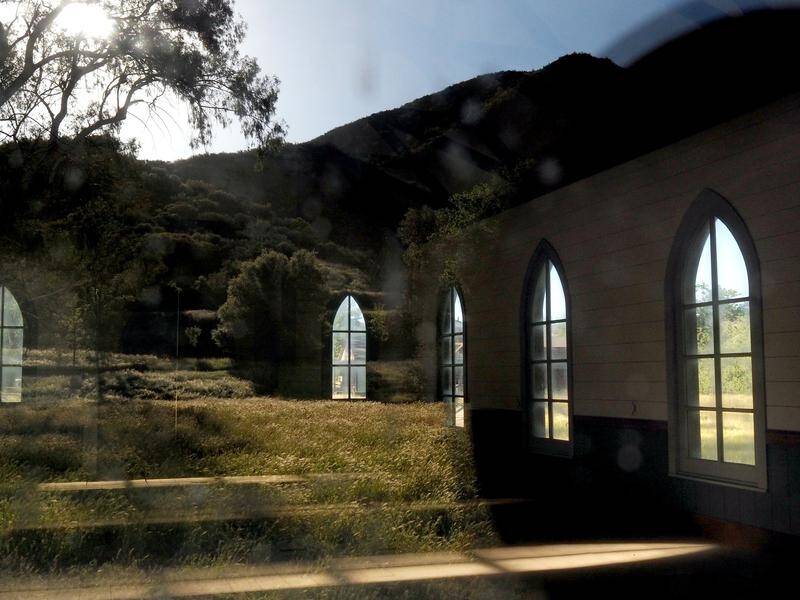 A church movie set in the Western Town at the Paramount Ranch in Agoura, California. (file)