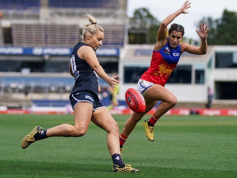 Carlton are through to their second-straight AFLW preliminary final, beating Brisbane by 29 points.