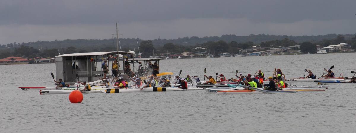 The 7th Macleay Island Classic on Sunday was a colourful event, with 43 canoes entering the main race.  Photos by Neville Prosser