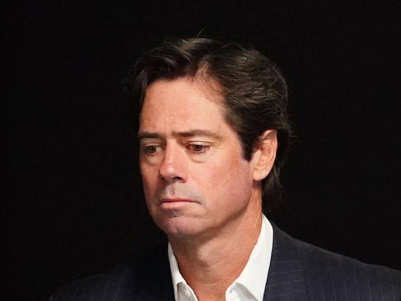 AFL CEO Gillon McLachlan announces the suspension of the competition until at least May 31.